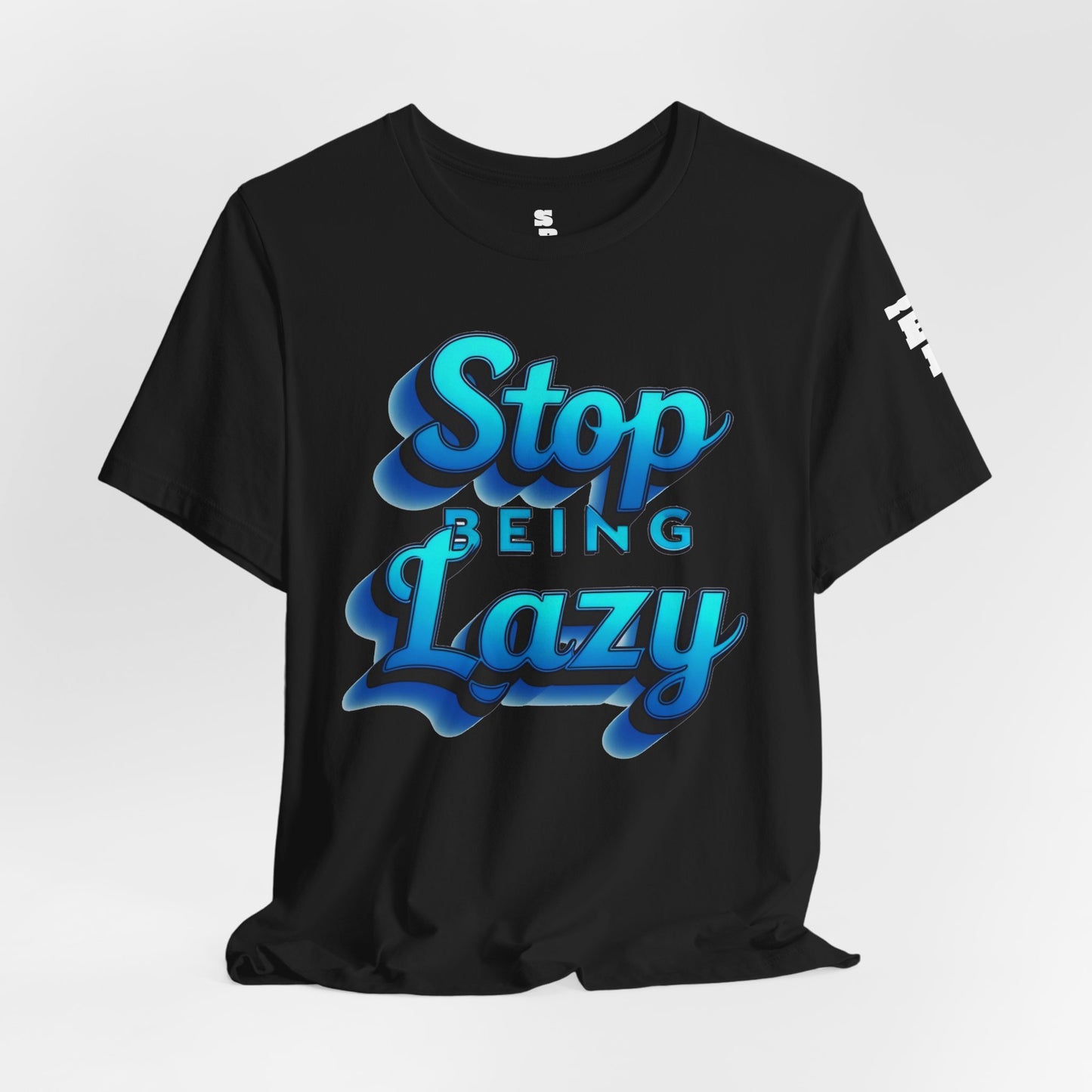 STOP BEING LAZY "BLUE SPLASH" T-SHIRT